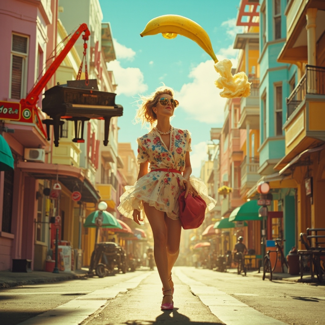 jeune femme rousse echappant a des catastrophes